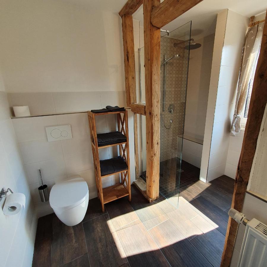 Alte Backstube - Ferienwohnung Huettenstube Und Ferienzimmer Auszeit Erkenbrechtsweiler Eksteriør bilde