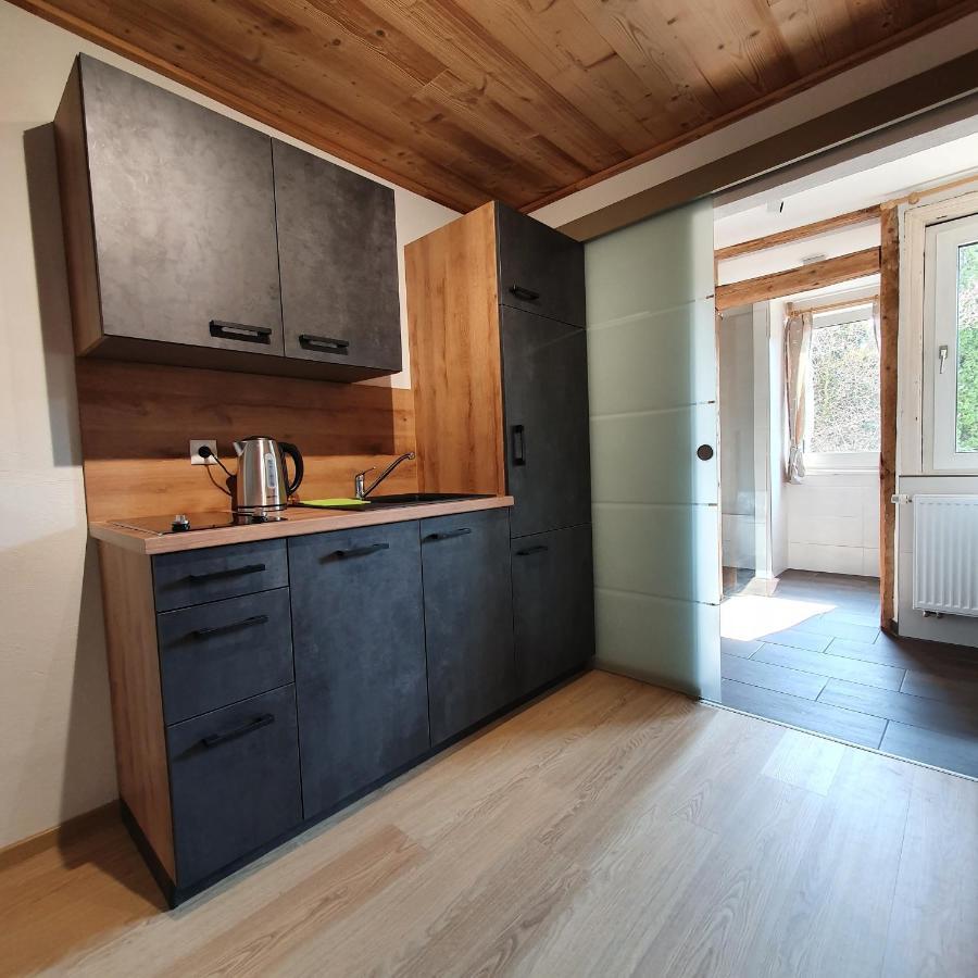 Alte Backstube - Ferienwohnung Huettenstube Und Ferienzimmer Auszeit Erkenbrechtsweiler Eksteriør bilde